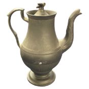 Jackfield type black pottery coffee pot, late 18th century