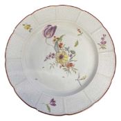 18th Century continental porcelain plate, probably Ludwigsburg