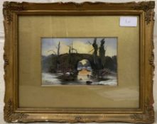 British School, early 20th century, inscribed on verso: 'V.Leon, oil on board under glass, c.1900