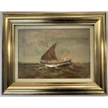 Jack Cox (British, 20th century) shipping scene, signed, watercolour and signed framed and glazed.