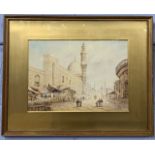 Continental School, 20th century, Indian street / market scene, watercolour, 12x16ins,