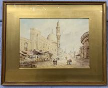 Continental School, 20th century, Indian street / market scene, watercolour, 12x16ins,