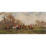 Robert Stone (British,1820-1870) A pair of Victorian hunting scenes, oil on board, signed,