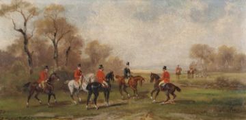 Robert Stone (British,1820-1870) A pair of Victorian hunting scenes, oil on board, signed,