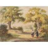 Thomas Smythe (British, 1825-1906) watercolour entitled " A Good Gossip" signed lower