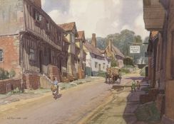 Leonard Squirrell RWS (British 1893-1979), Kersey, Suffolk, watercolour, signed and dated 1965,