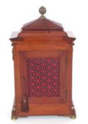 Dent, London, late 19th century mahogany cased bracket clock, the architectural case with applied