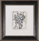 Marc Chagall (British, 20th century), 'Black and Blue Bouquet', lithograph, limited edition of 6000,