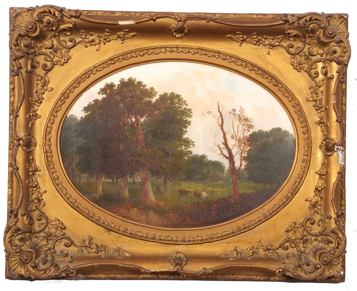 British School, 19th Century, A pair of Victorian landscapes, depicting cattle and a figure - Image 2 of 6