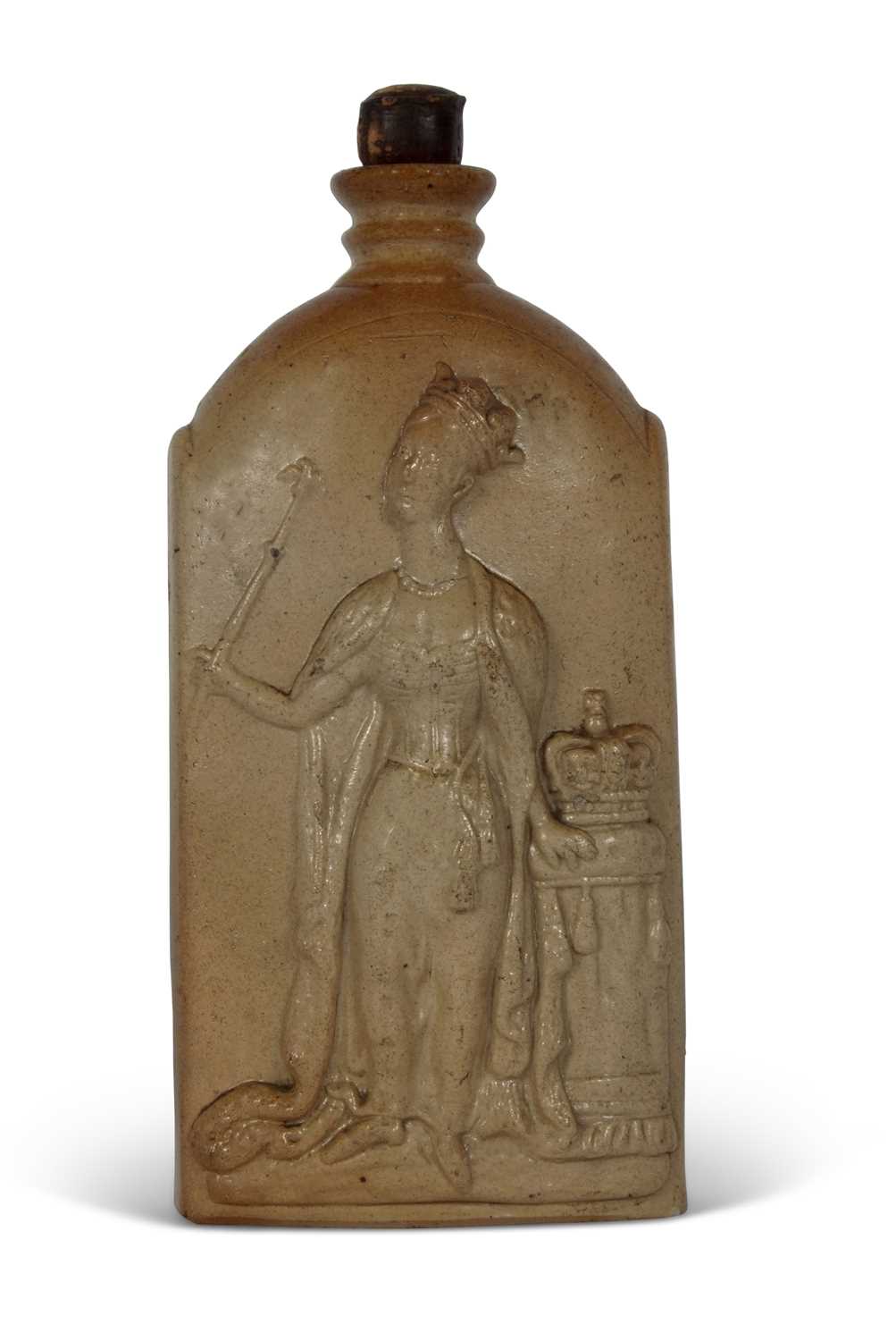 Stephen Green stoneware flask commemorating Queen Victoria Jubilee (a/f), 26cm high - Image 2 of 7