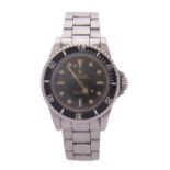 1966 Rolex submariner number date ref 5513 "Meters first" automatic gents wrist watch. Serial no