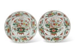 18th century Chinese porcelain famille vert dishes