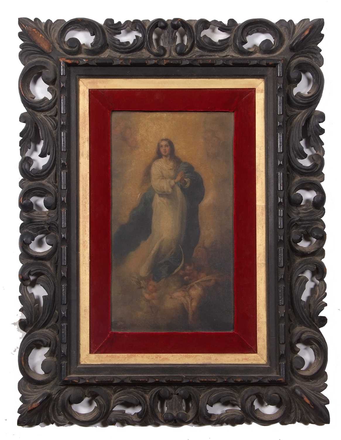 In the manner of Francisco Diaz Carreno (Spanish,1840 - 1903), oil on canvas, indistinctly signed to - Image 2 of 3