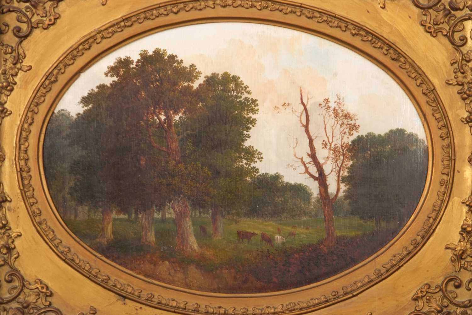 British School, 19th Century, A pair of Victorian landscapes, depicting cattle and a figure - Image 3 of 6