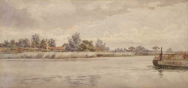 Stephen John Batchelder (British,1849-1932) Junction at Newcut Canal, watercolour, initialled,