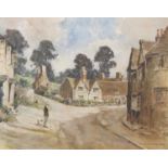 S. A. Harding (British early 20th century), A English village street, watercolour, signed. 7x10ins.,
