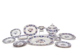 Extensive mid 19th Century iron stone dinner service with an Imari pattern comprising extensive