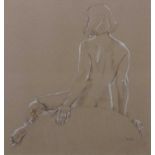 Ruthli Losh - Atkinson (British, 1934-2011), 'L' Inverno', seated female nude study, graphite and