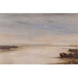 Shirley Carnt (British, b.1927), Norfolk Estuary, oil on canvas, signed and dated 1964,19x29.5ins,