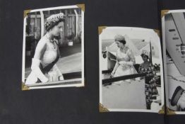 Interesting photograph album with photos of the late Queen Elizabeth, Duke of Edinburgh and