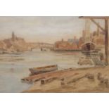 Charles Mayes Wigg (British,1889-1969), 'View of Great Yarmouth' (inscribed verso), watercolour,