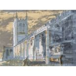 John Piper (British, 1903-1992), Long Melford Church, limited edition colour lithograph, numbed