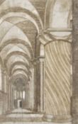 Valerie Thornton (British 1931-1991), Norwich Cathedral, limited edition etching, numbered 38/75,
