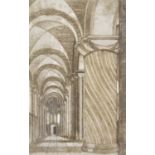 Valerie Thornton (British 1931-1991), Norwich Cathedral, limited edition etching, numbered 38/75,