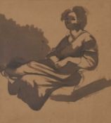 Clara Esther Klinghoffer (British, 1900-1970), Self-portrait of the artist, watercolour on