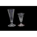 Two cordial glasses, 15cm high