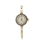 Vintage 18ct gold ladies Rolex wrist watch, has a manually crown wound movement, hallmarks for