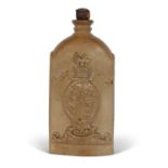 Stephen Green stoneware flask commemorating Queen Victoria Jubilee (a/f), 26cm high