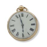 18ct gold open face pocket watch made by Hill of Birmingham, hallmarked in the case, date to