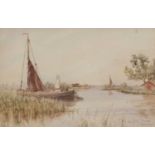 William Edwin Mayes (British 1861-1952), A pair of watercolours depicting Boater's Hill, Beccles and