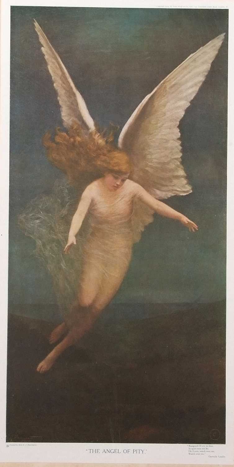 After Emily J Harrington (British, b.1877), A pair of lithograph prints titled 'The Angel of Pity" - Image 6 of 7