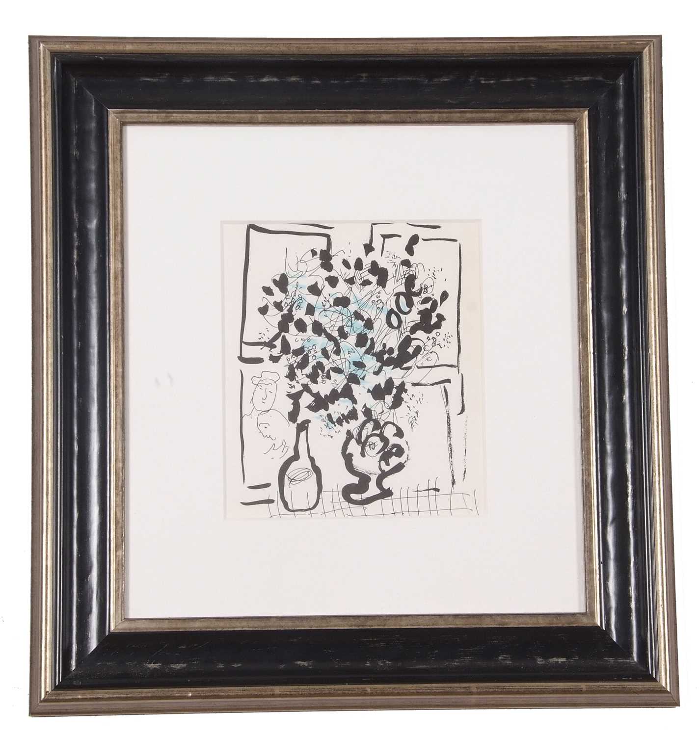Marc Chagall (British, 20th century), 'Black and Blue Bouquet', lithograph, limited edition of 6000, - Image 2 of 3