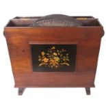 Large polyphon music box set in an architectural case with glazed door together with a hardwood case