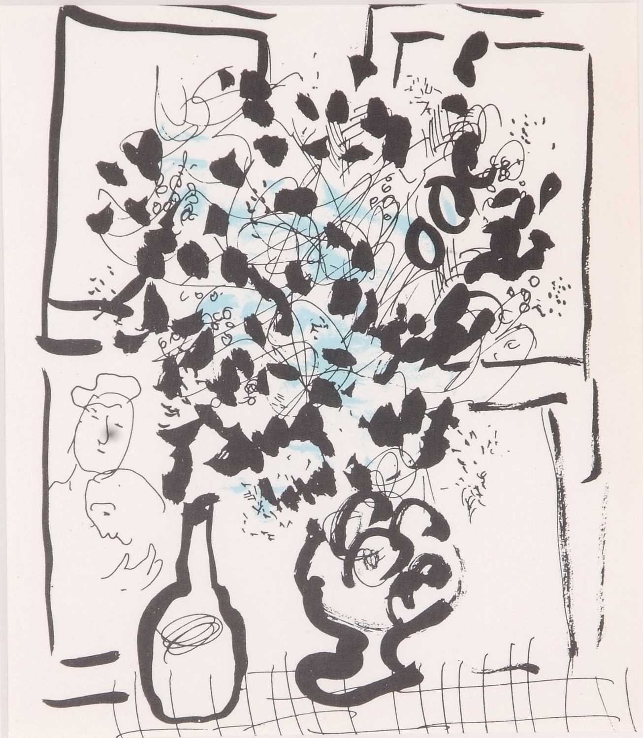 Marc Chagall (British, 20th century), 'Black and Blue Bouquet', lithograph, limited edition of 6000, - Image 3 of 3