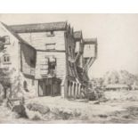 Henry James Starling RA (British,1905-1996), "Horstead Mill-Norfolk", etching, limited edition,