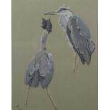 Richard Barret Talbot Kelly (British, 1896-1971), A study of Herons, watercolour on buff paper,