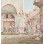 Victor Coverley-Price (British, 1901-1988), A street scene in Tripoli, watercolour, signed