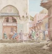 Victor Coverley-Price (British, 1901-1988), A street scene in Tripoli, watercolour, signed