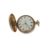 18ct gold Hunter pocket watch by J McCabe of London, hallmarks in the case date to London 1920,