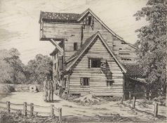 Henry James Starling RA (British,1905-1996), "Shotesham Mill-Norfolk", etching, limited edition,