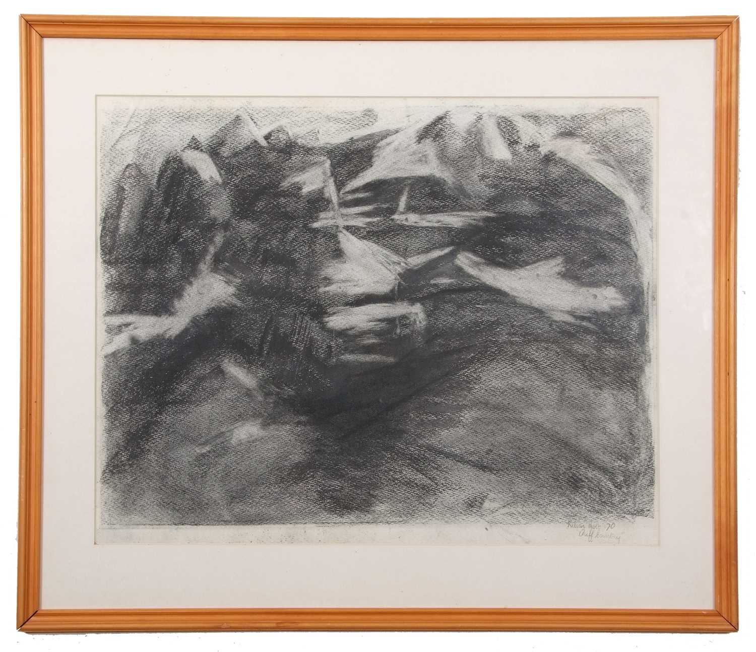 Lilian Thirza Charlotte Holt (British, 1898-1983) 'Riff Country', charcoal on paper, signed and - Image 2 of 3