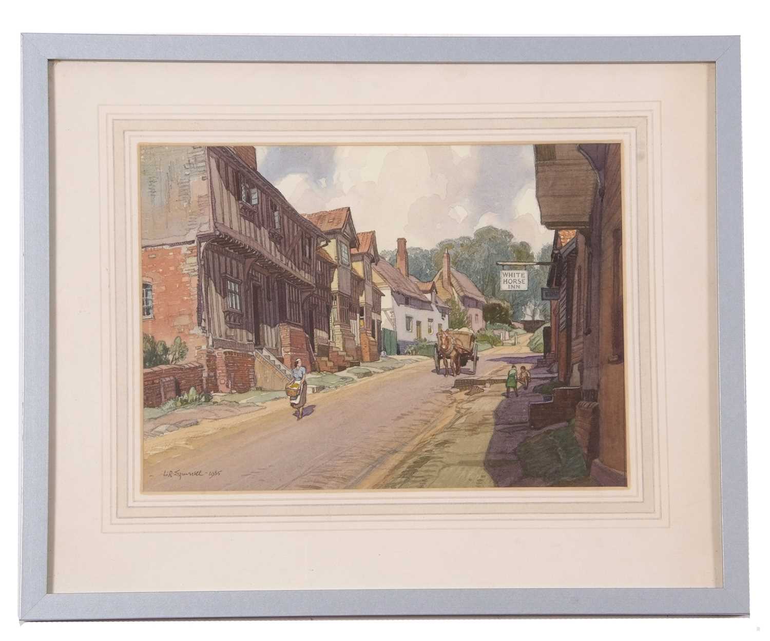Leonard Squirrell RWS (British 1893-1979), Kersey, Suffolk, watercolour, signed and dated 1965, - Image 2 of 3