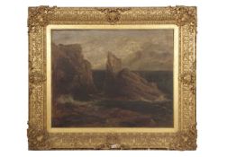 British School, 19th Century, Sublime seascape, oil on canvas, 34x40ins., approx.Qty: 1