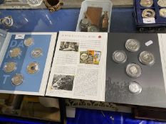Boxed coin collection Britains Darkest Hour and one other