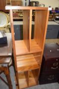 Pine record storage cabinet