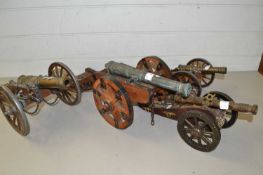 Collection of four various model cannons